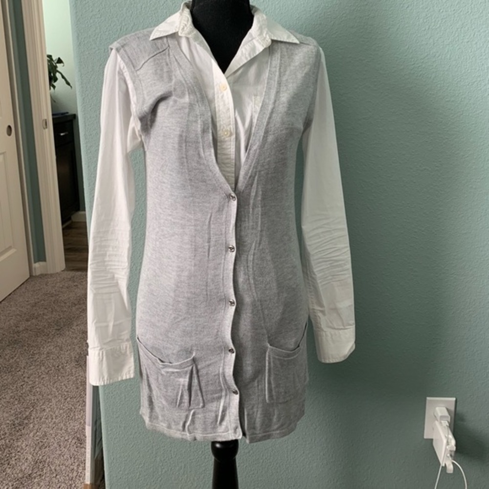 2/$13 H&M gray button cardigan sweater